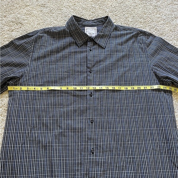 Calvin Klein Garment Wash Men’s Plaid Long Sleeve Button Down Blue Size XXL - Picture 5 of 10